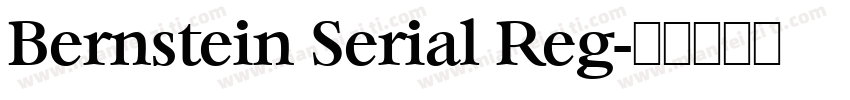 Bernstein Serial Reg字体转换